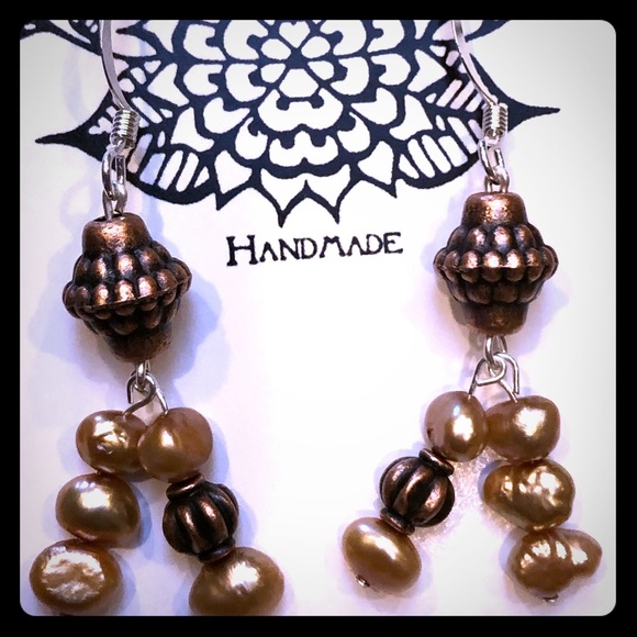 Copper Splash Earrings